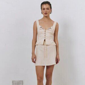 Loretta Linen Top Natural